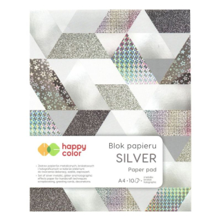 Sada efektních papírů Silver (10ks) A4