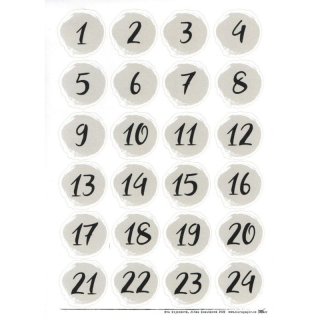 Samolepky s čísly advent A5