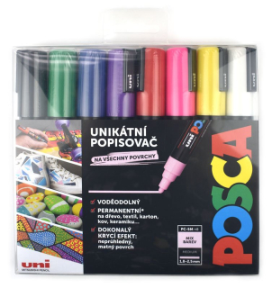 Zdarma Plátěná taška + POSCA 5M sada 8ks 1,8-2,5mm základní 