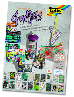 Blok s motivem "GRAFFITY"  270g/m2 20 listů