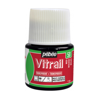 Vitrail na sklo, kovy, plexisklo 45ml červená