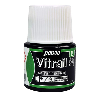 Vitrail na sklo, kovy, plexisklo 45ml černá