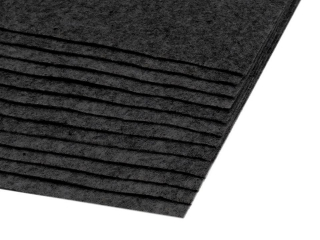Plsť filc 20x30cm šedočerná 2mm