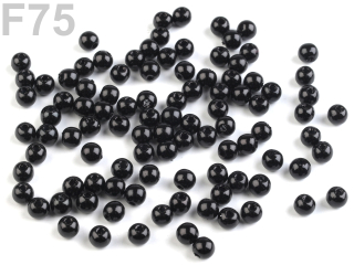 Korálky plast o5mm černá 20g