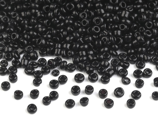 Rokajl 12/0 2mm neprůhledný 50g černá
