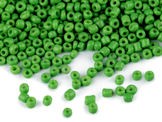 Rokajl 12/0 2mm neprůhledný 50g zelená