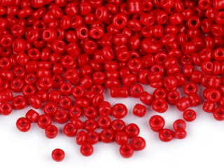 Rokajl 12/0 2mm neprůhledný 50g červená