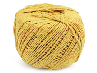Bavlněná příze macrame 400m hořčicová