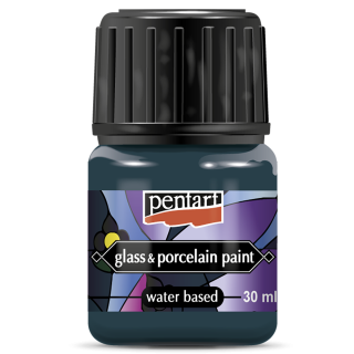 Barva na sklo a porcelán 30ml tyrkys zelená