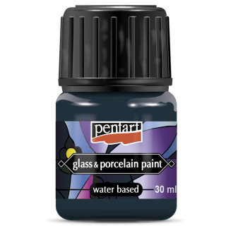 Barva na sklo a porcelán 30ml tyrkys modrá