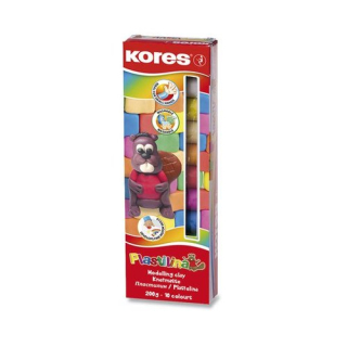 Školní plastelína modelína 200g 10ks KORES