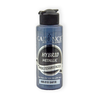 Akrylová metalická barva Cadence Hybrid 70ml safírová modrá