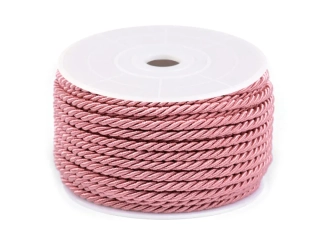 Šňůra kroucená o3mm růžová 1m