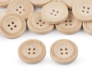 Dřevěný dekorační knoflík 23mm 1ks