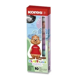 Školní plastelína modelína PASTEL 200g 10ks KORES