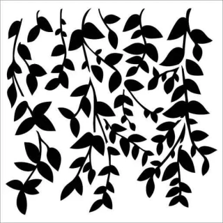 Šablona TCW 15,2x15,2cm Listy