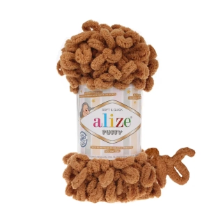 Příze Puffy Alize hnědá 