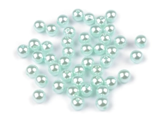 Plastové korálky mentol Ø8mm 40ks