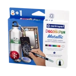 DECOR PEN akrylový fix 9ks metalic