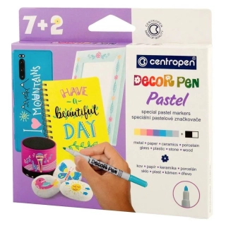 DECOR PEN akrylový fix 9ks pastel