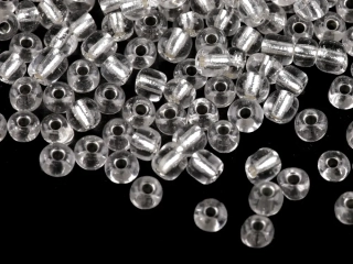 Rokajl 6/0 4mm s průtahem stříbrná 50g