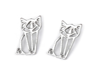 Přívěsek mini origami kočka 8x13mm 1ks