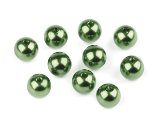 Korálky plast Ø10mm 20ks zelená