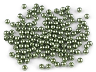 Korálky plast o5mm zelená 20g