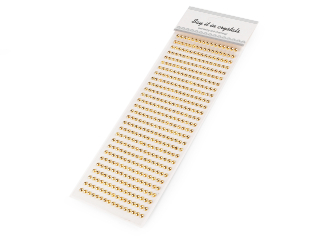 Samolepicí perly na lepicím proužku Ø5mm zlatá