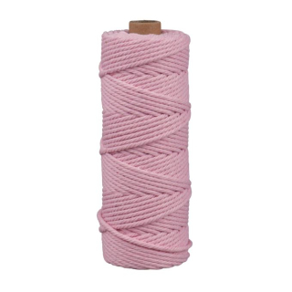 Příze na macramé (rozčesávací) ø3mm 70m růžová