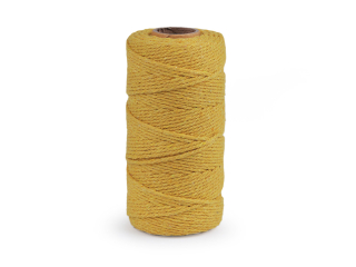 Bavlněná příze macrame o1,5mm rozčesávací hořčicová