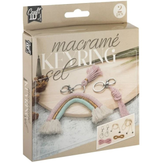 Macramé klíčenka sada 2ks duha