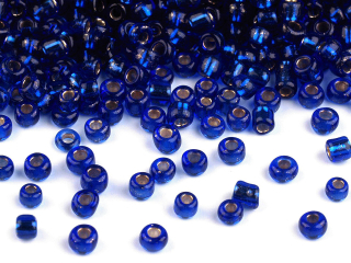 Rokajl 12/0 2mm s průtahem cca 50g modrá