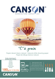 Skicák "C" a grain lepený A4 30l FG 180g