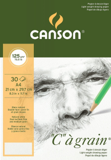 Skicák "C" a grain lepený A4 30l FG 125g