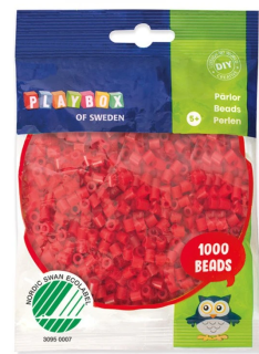 Zažehlovací korálky 1000ks 5x5mm červená