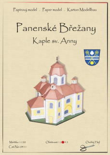 Vystřihovánka Kaple sv. Anny Panenské Březany