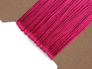 Šňůra saténová o1mm 1m pink