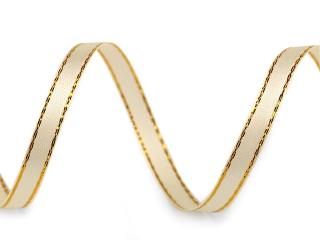 Stuha atlasová+lurex š6mm cca22,5m zlatá
