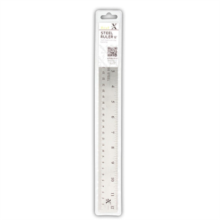 Pravítko kovové s rubovou úpravou SOFT 30cm v palcích/cm