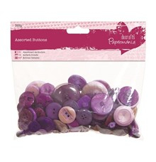Knoflíky 250g mix fialová FOTO pouze ilustrační