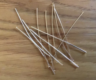 Ketlovací nýtová jehla 50x1,5x0,75mm zlatá 10ks