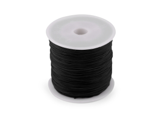 Šňůrka PES Ø0,8mm černá cca75-90m