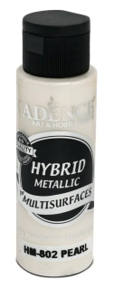 Akrylová metalická barva Cadence Hybrid 70ml bílá perleť