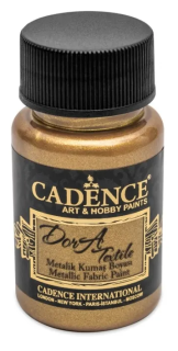 Barva na textil metalická Cadence Dora Textile 50ml zlatá
