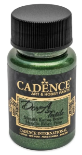 Barva na textil metalická Cadence Dora Textile 50ml zelená