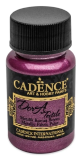 Barva na textil metalická Cadence Dora Textile 50ml cyclamen