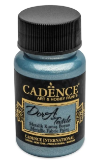 Barva na textil metalická Cadence Dora Textile 50ml sv.modrá