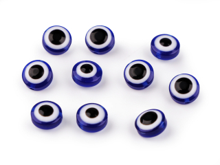Plastové korálky Alláhovo oko Ø12mm 10ks