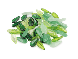 Listy mix 10x23mm 20g zelená